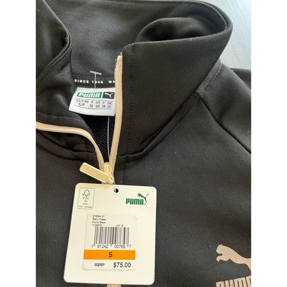 Nwt Puma Archive Retro Short Black and Cream Dress Small - Picture 7 of 7